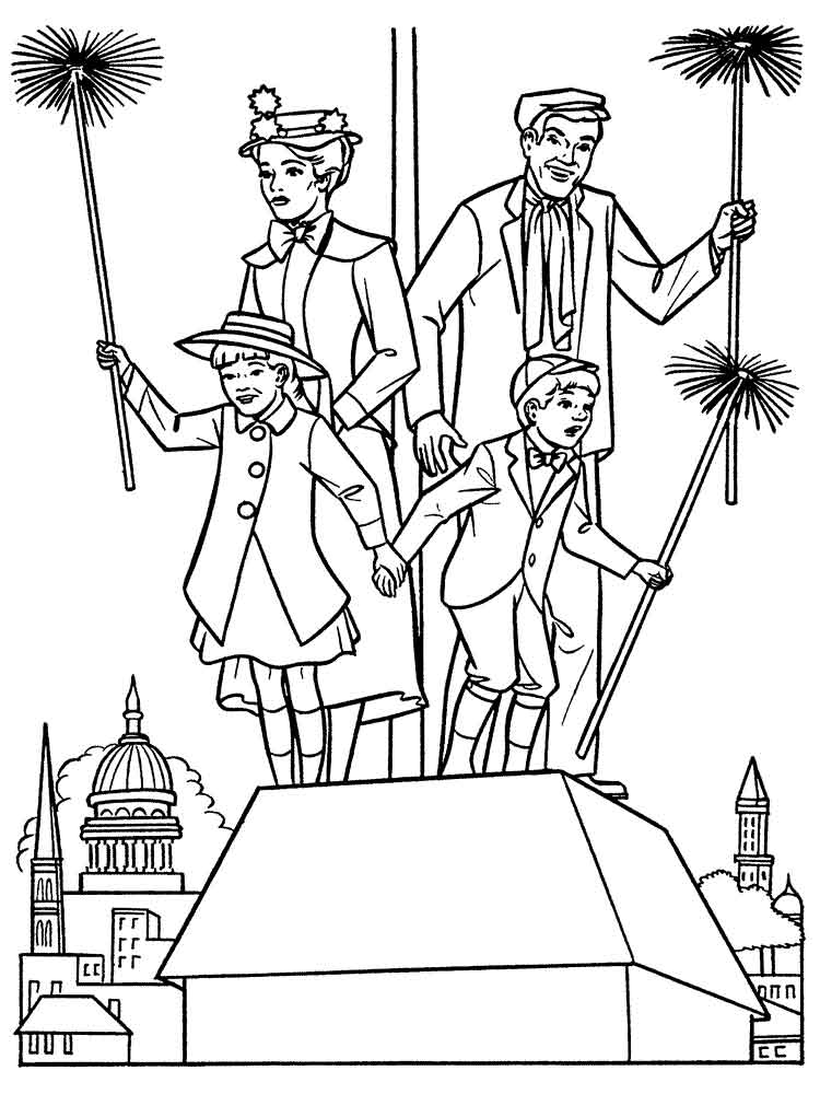 750x1000 Mary Poppins Coloring Pages Free Printable Mary Poppins Coloring