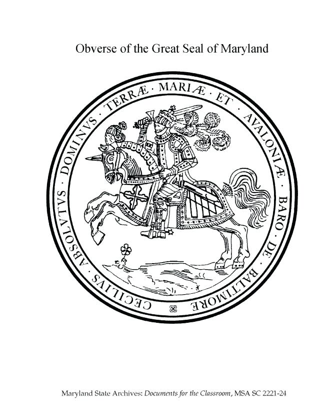 670x820 Maryland State Flag Coloring Page