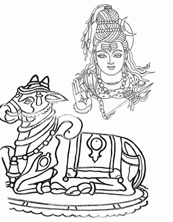 570x732 Janmashtami Festival Coloring Pages