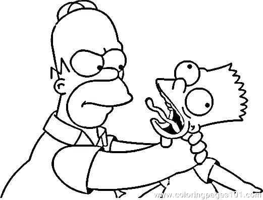 521x397 Simpsons Colouring Pages Coloring Page The Family Fight Coloring