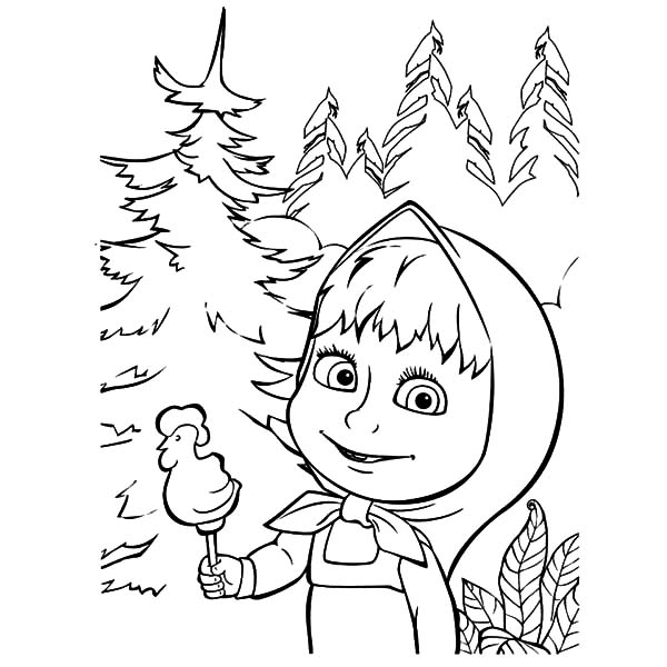 Masha And The Bear Coloring Pages at GetDrawings | Free download