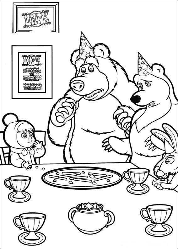 567x794 Masha And The Bear Coloring Pages Coloring Pages