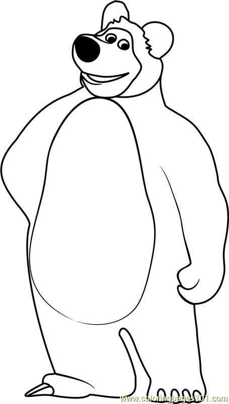 455x800 The Bear Coloring Page