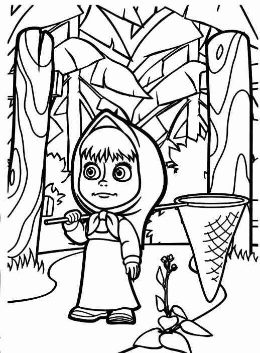 The best free Masha coloring page images. Download from 80 free ...