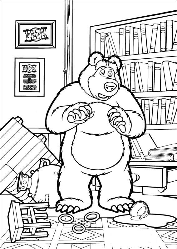 567x794 Masha And The Bear Coloring Pages Actividades Para Cele