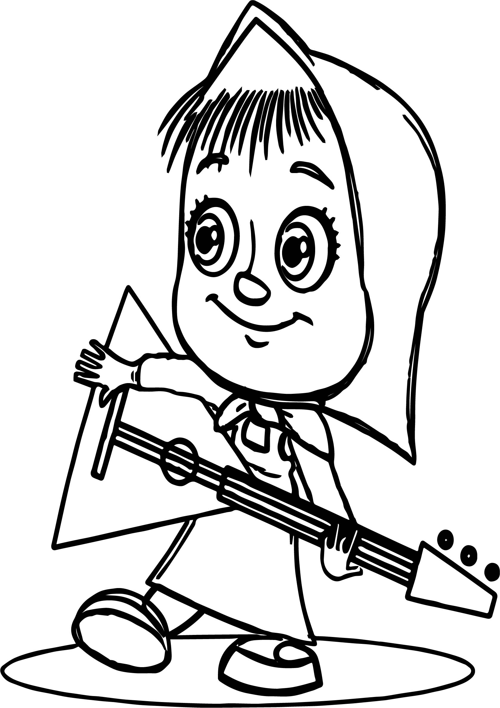 1677x2373 Mawa Kawa Masha Music Coloring Page Wecoloringpage
