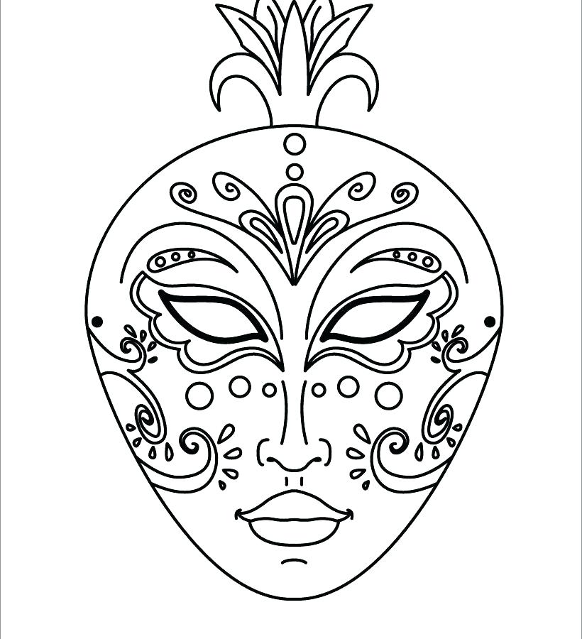 820x900 Masquerade Coloring Pages Masquerade Masks Template Mask Coloring