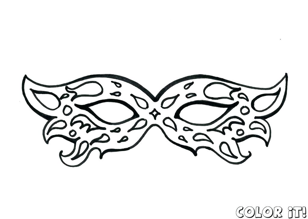 Masquerade Mask Coloring Page Coloring Pages