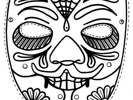 440x330 Masquerade Mask Template Sketch Coloring Page, Masquerade Masks