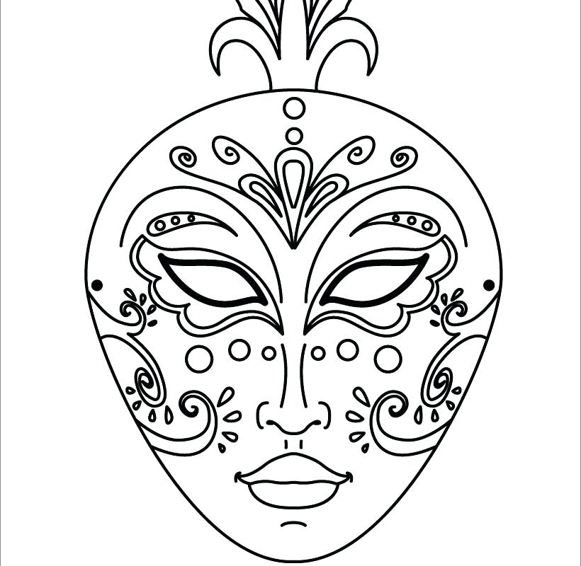 820x800 Masquerade Masks Coloring Pages Cat Masks Coloring Pages To Print