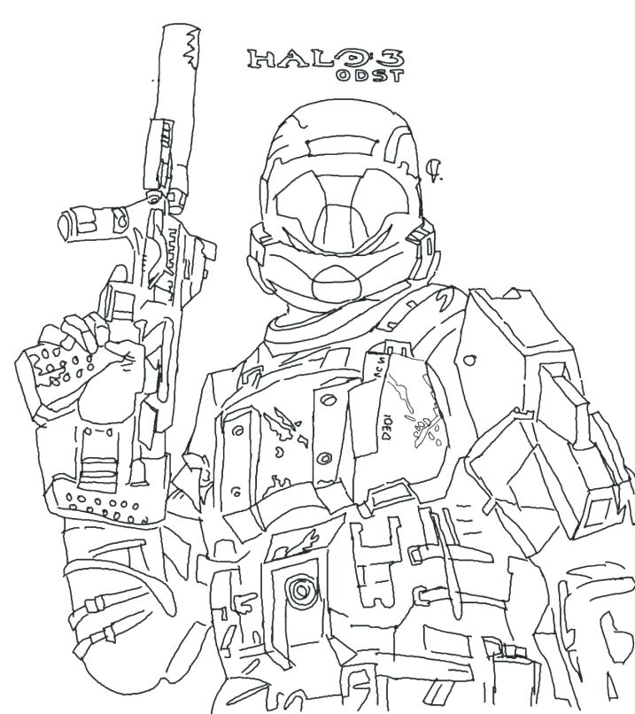 717x806 Master Chief Coloring Pages Halo Reach Coloring Pages Halo