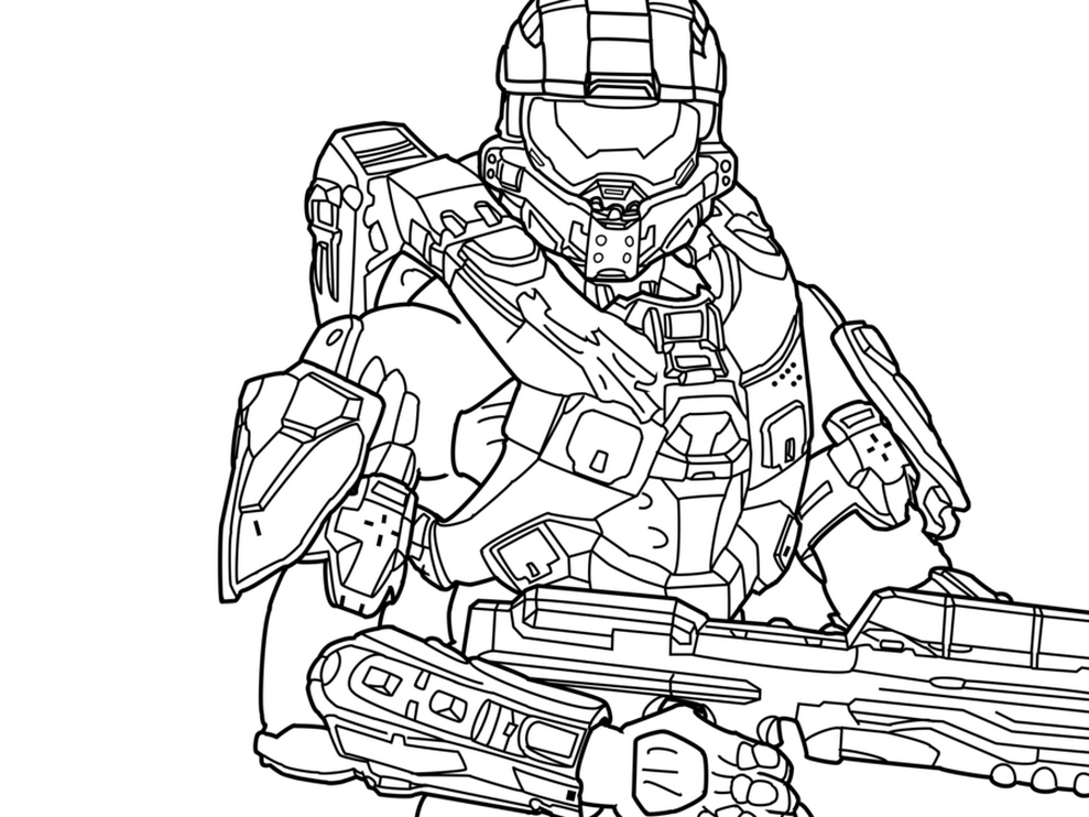 989x742 Master Chief Coloring Pages Chief Coloring Pages Free