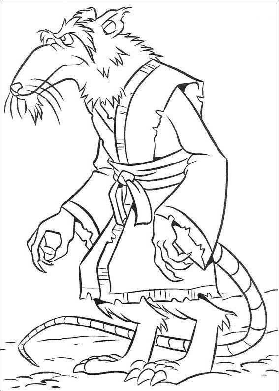 567x794 Master Splinter Ninja Turtles Coach Coloring Coloring Page