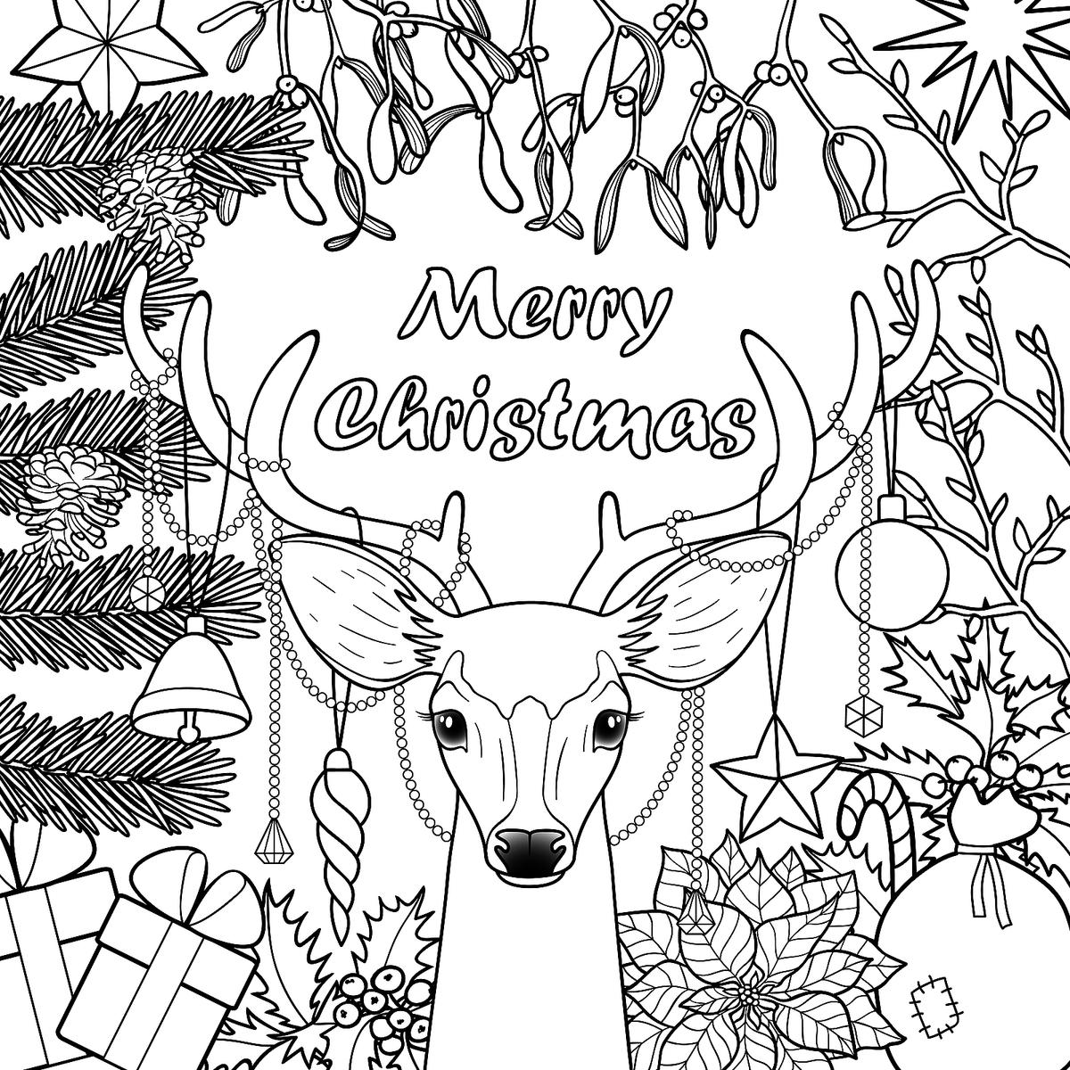 1200x1200 Christmas Coloring Pages Printable Coloring Pages