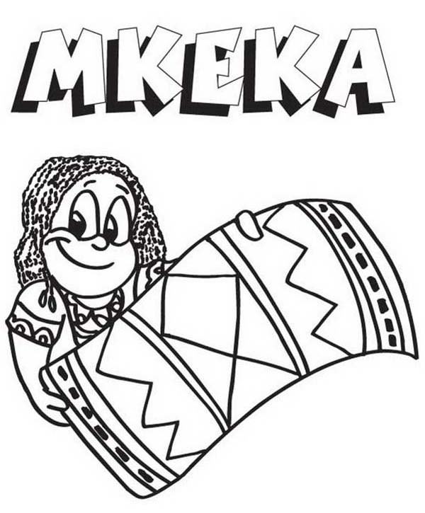 600x725 Kwanzaa Mat Coloring Page