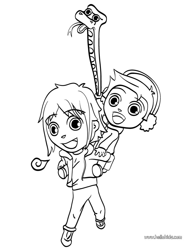 820x1060 Playing Kids Coloring Pages