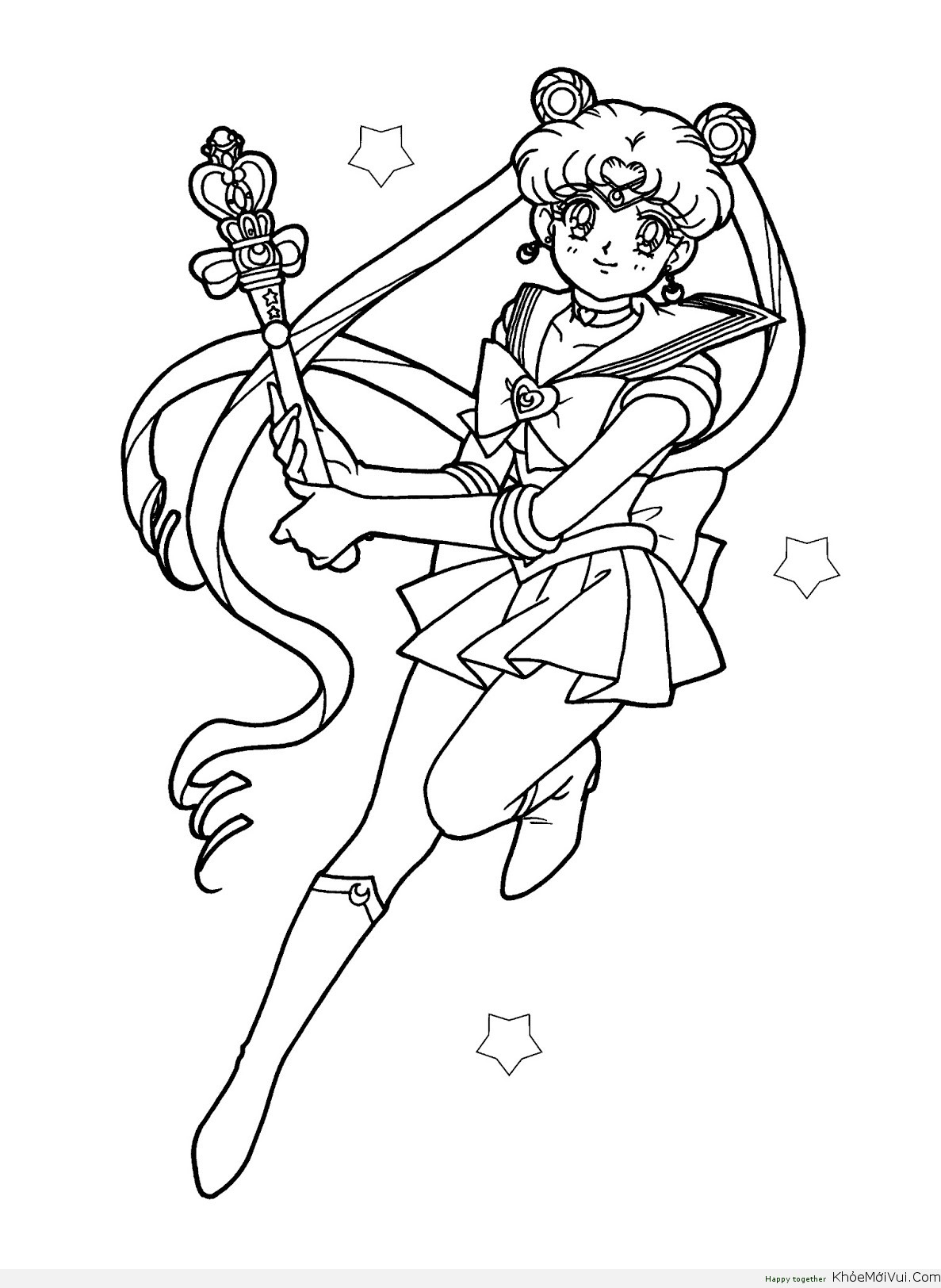 1187x1624 Tranh To Mau Thuy Thu Mat Trang Anime