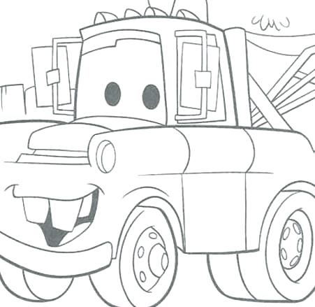 451x439 Mater Coloring Page Mater Coloring Page Mater Lightning Cars Movie