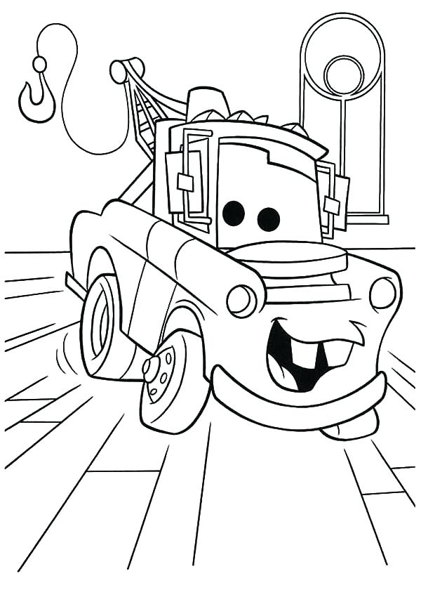 600x840 Coloring Pages Characters Cars Character Tow Mater Coloring Pages