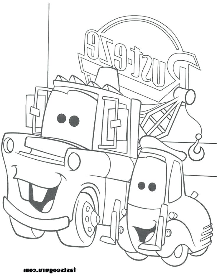 736x944 Lovely Mater Coloring Pages In Free Book With Lightning Mcqueen