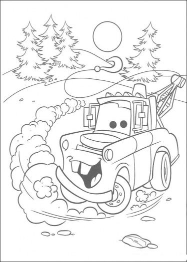 374x525 Mater Going Backwards Coloring Pages Coloring