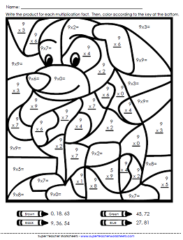 262x344 Math Color Worksheets Multiplication Worksheets