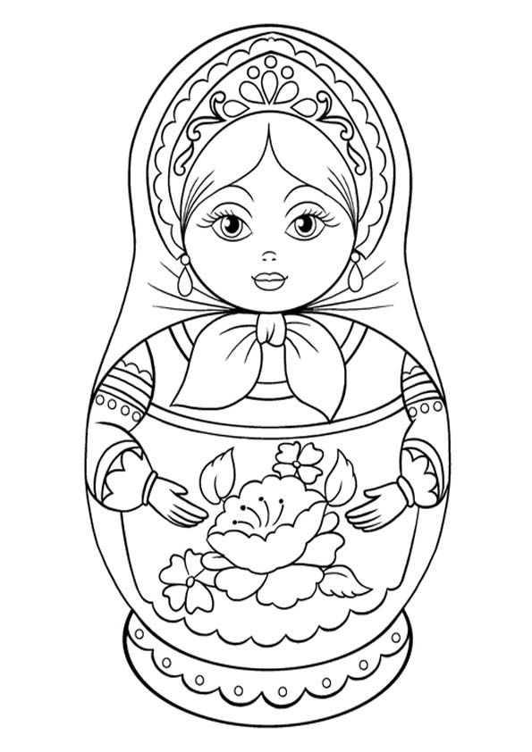 595x842 Matreshka Raskraska Dlya Detej Adult Coloring
