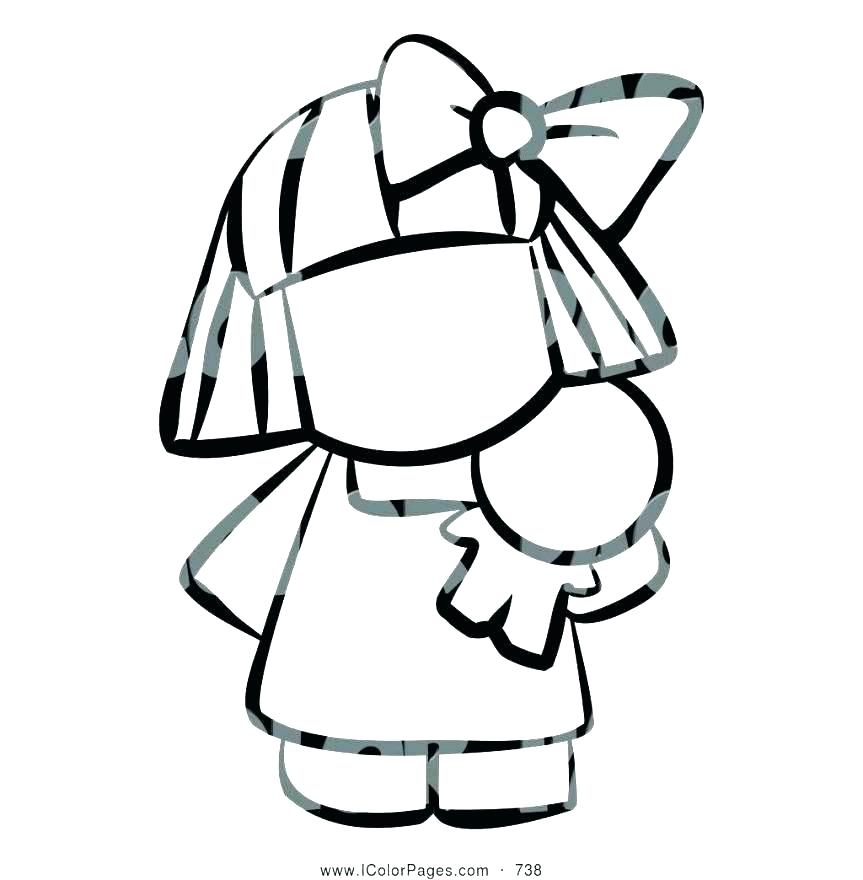 863x880 Matryoshka Doll Coloring Page