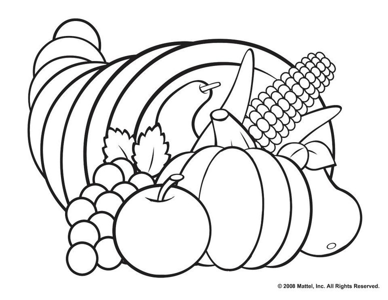 776x600 Cornucopia Coloring Pages