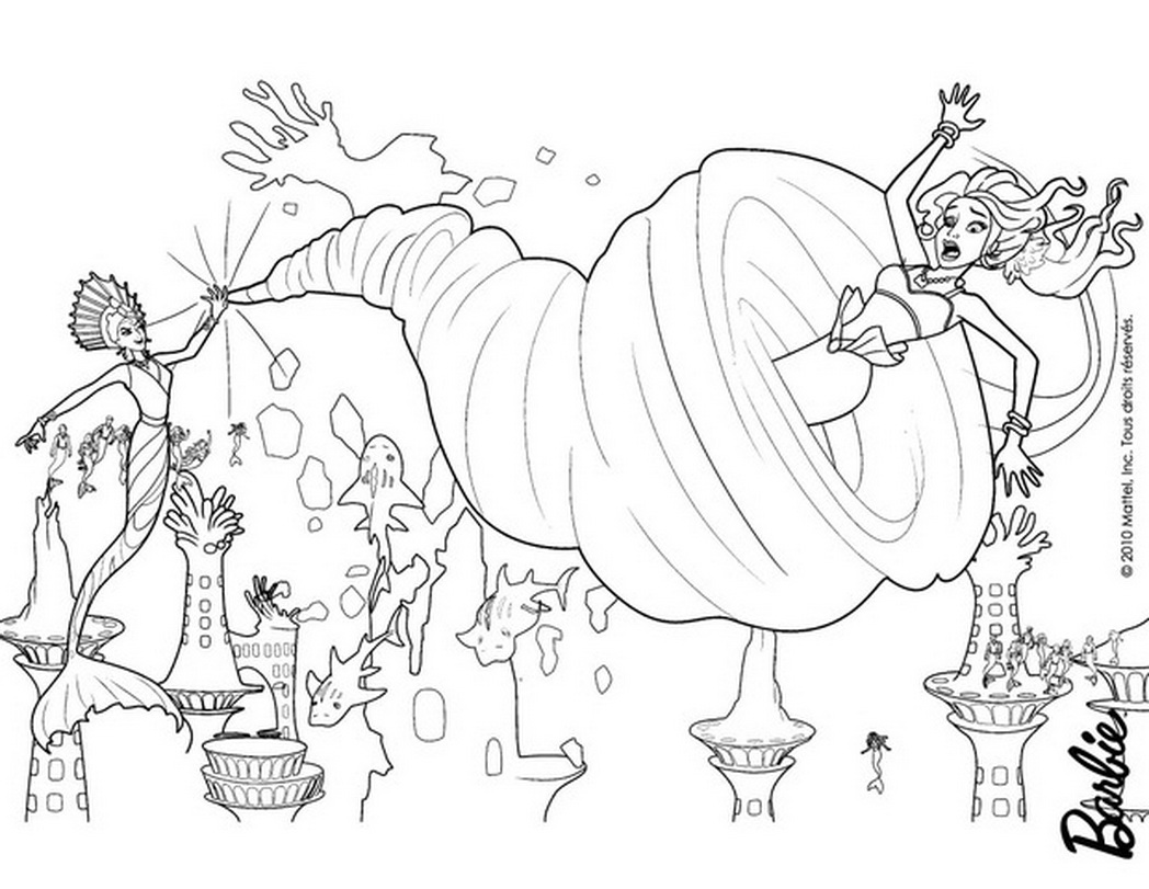 1048x811 Barbie Mermaid Coloring Pages