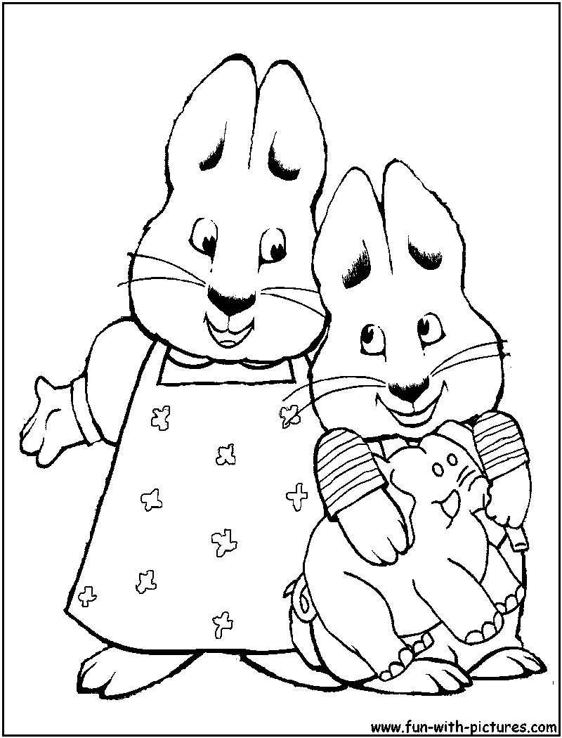 800x1050 Max And Ruby Coloring Pages