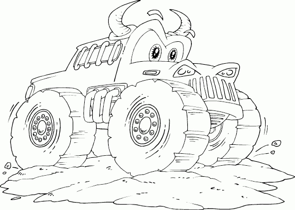 592x422 Monster Truck Coloring Pages Awesome Max D Monster Truck Pages