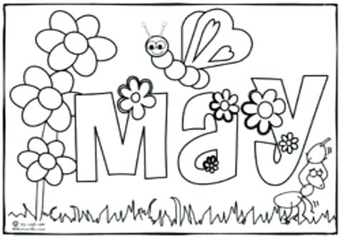 476x333 May Coloring Pages Preschool Learning Songs Spring Theme Coloring