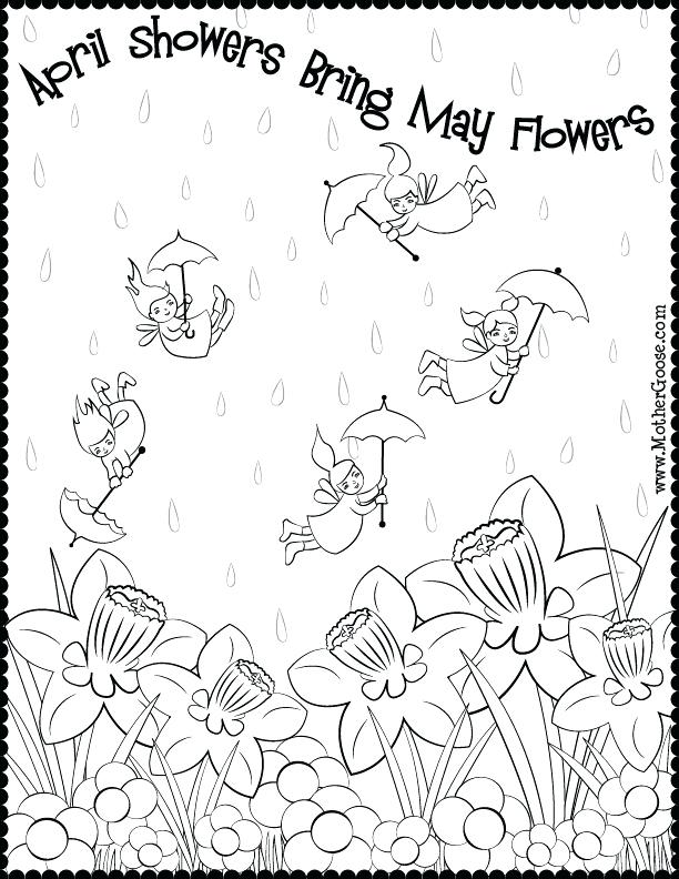 612x792 May Coloring Pages Showers Coloring Pages Showers Bring May