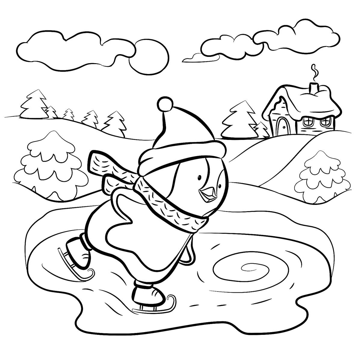 1200x1200 Winter Puzzle Coloring Pages Printable Winter Themed Activity