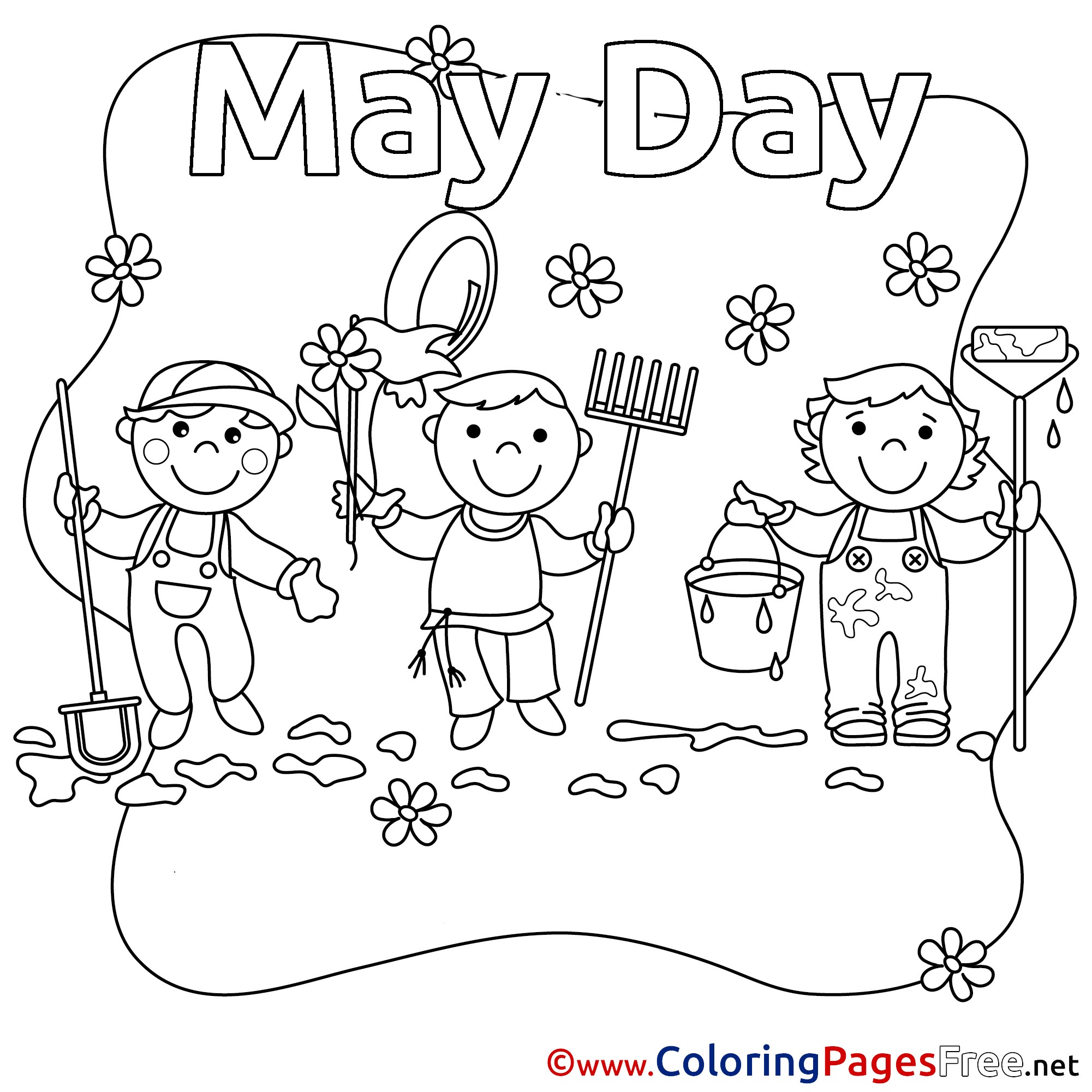 2001x2001 May Coloring Pages Awesome May Day Workers Day Coloring Pages Free