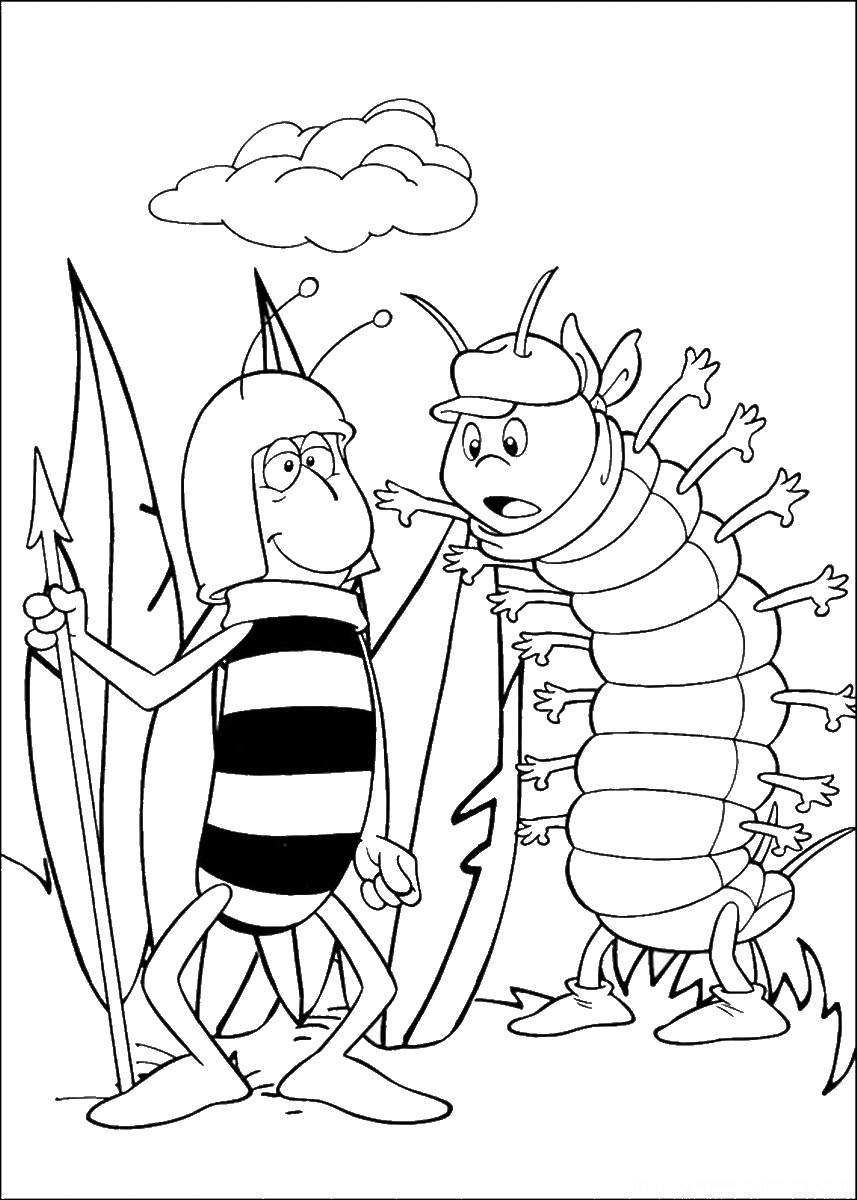857x1200 Maya The Bee Coloring Pages