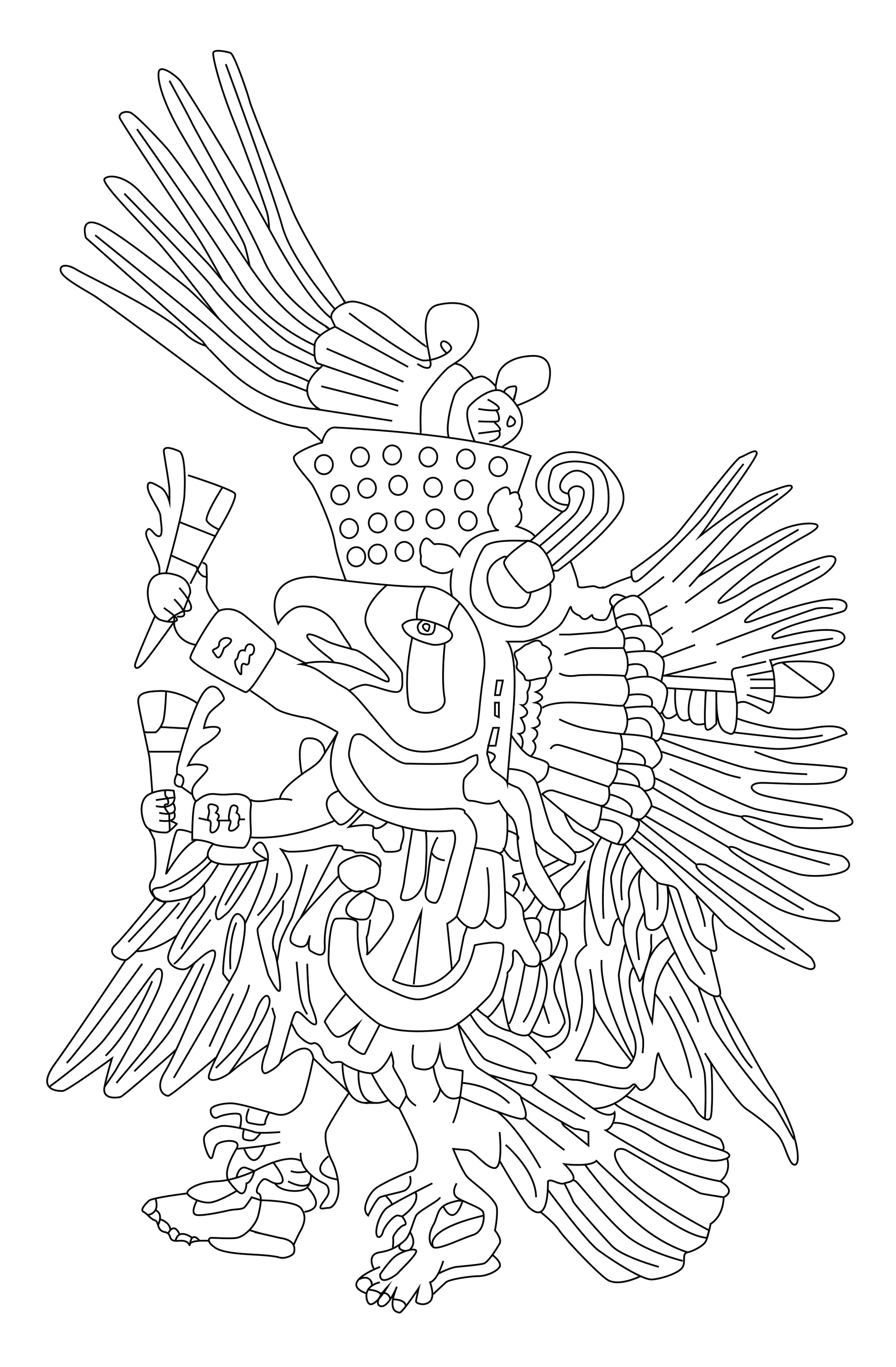 2055x3134 Awesome Free Coloring Page Coloringdult Chief Mayan