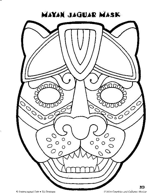 633x773 Mayan Mask Template