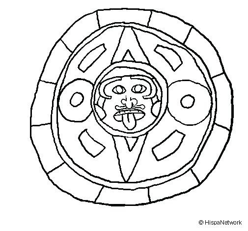 505x470 Coloring Pages Mayan Calendar Knights Page Countries