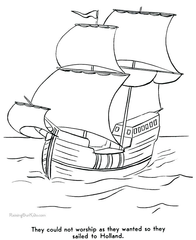 670x820 Mayflower Coloring Page Mayflower Coloring Sheets Pilgrim History