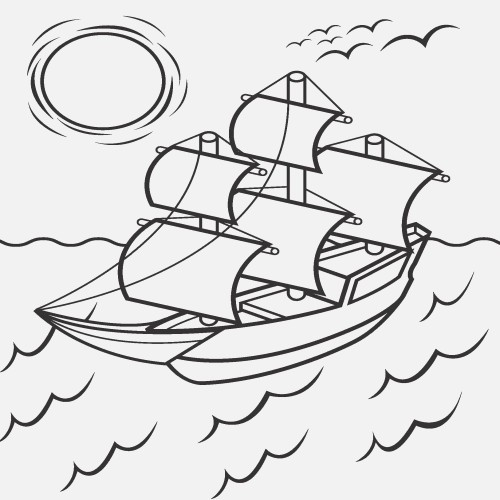 500x500 Mayflower Coloring Page Unique Mayflower Coloring Page Painting