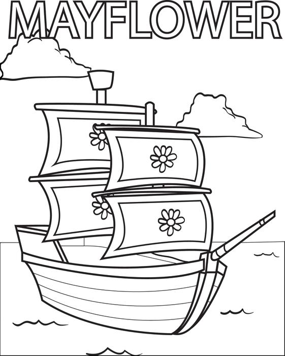561x700 Mayflower Coloring Pages