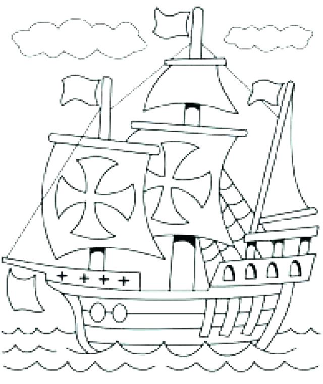 640x761 Mayflower Coloring Pages