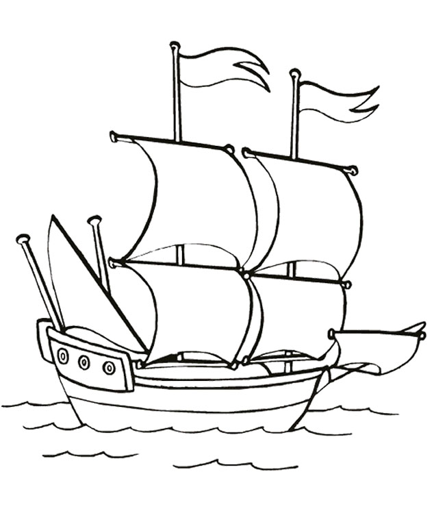 650x762 Mayflower Coloring Pages