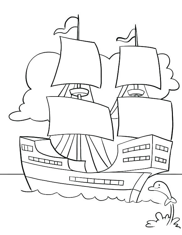 580x750 Mayflower Coloring Pages Mayflower Coloring Page Free Chef First