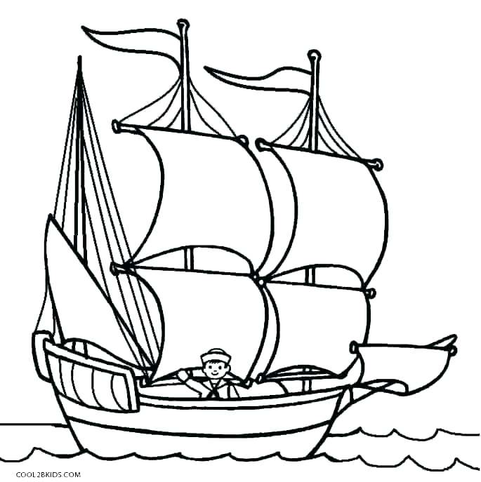685x687 Mayflower Ship Coloring Page Pages Mayflow On Pilgrims Coloring