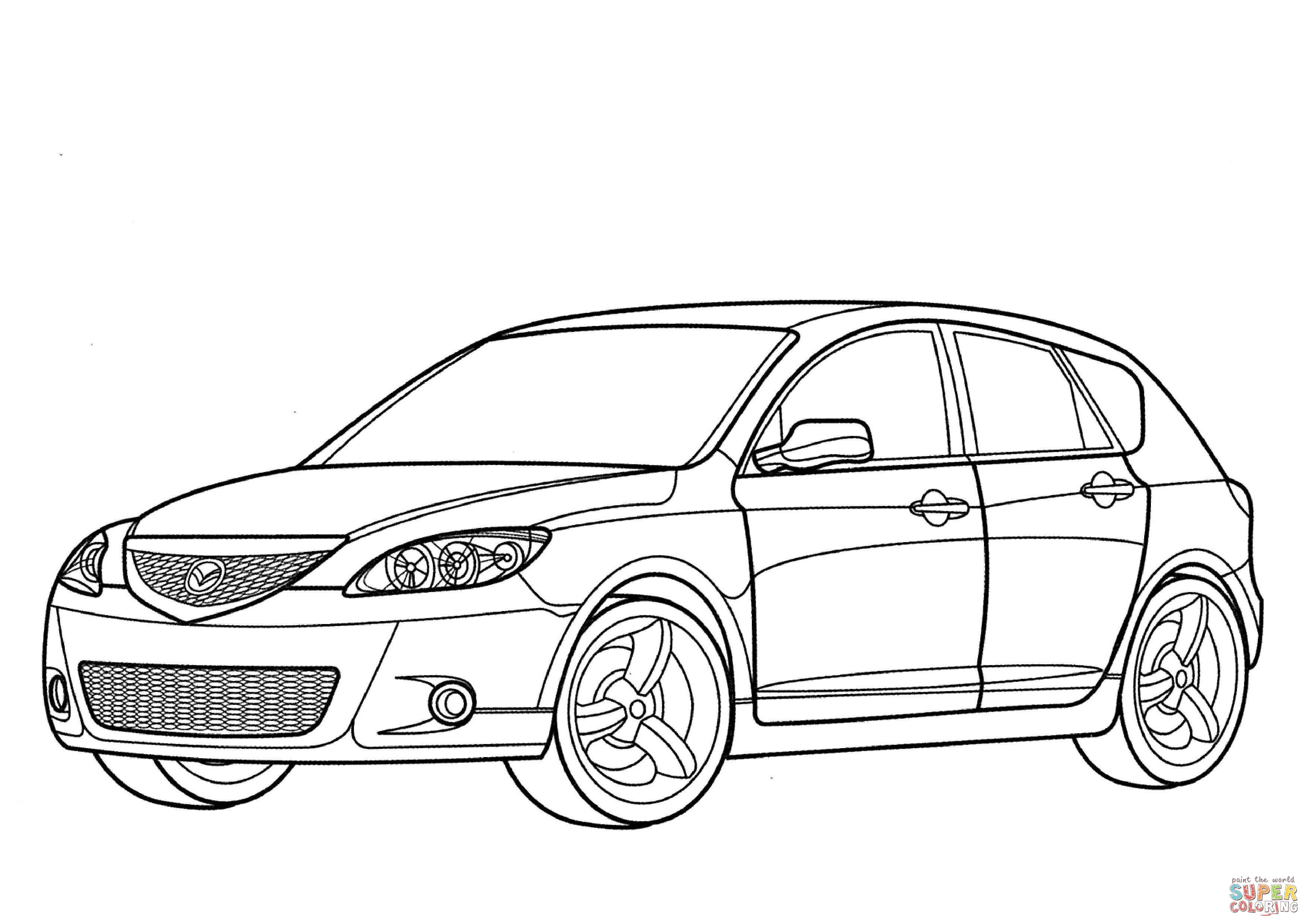 3508x2480 Mazda Mx Sportif Coloring Page Pages
