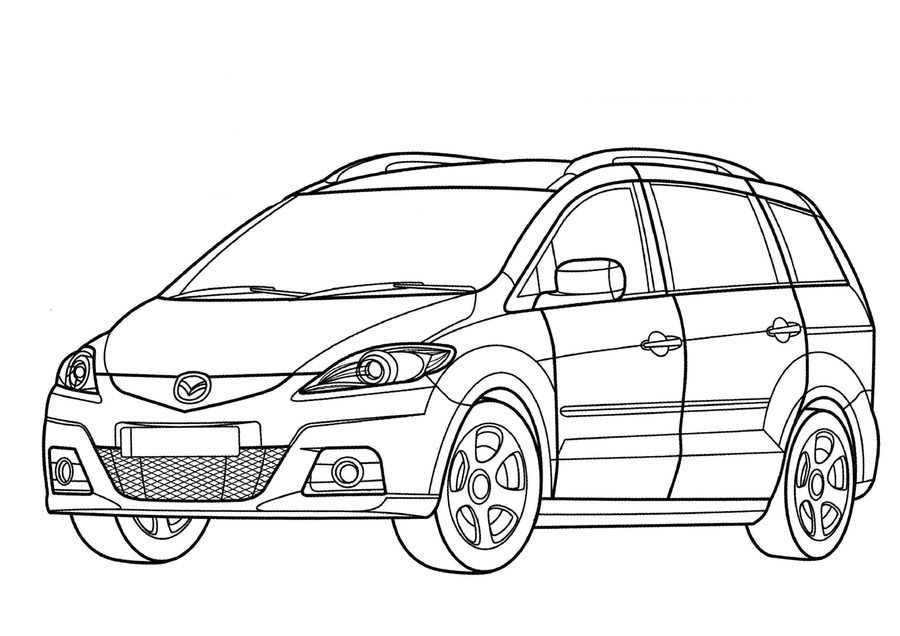 900x636 Coloring Pages Mazda, Printable For Kids Adults, Free