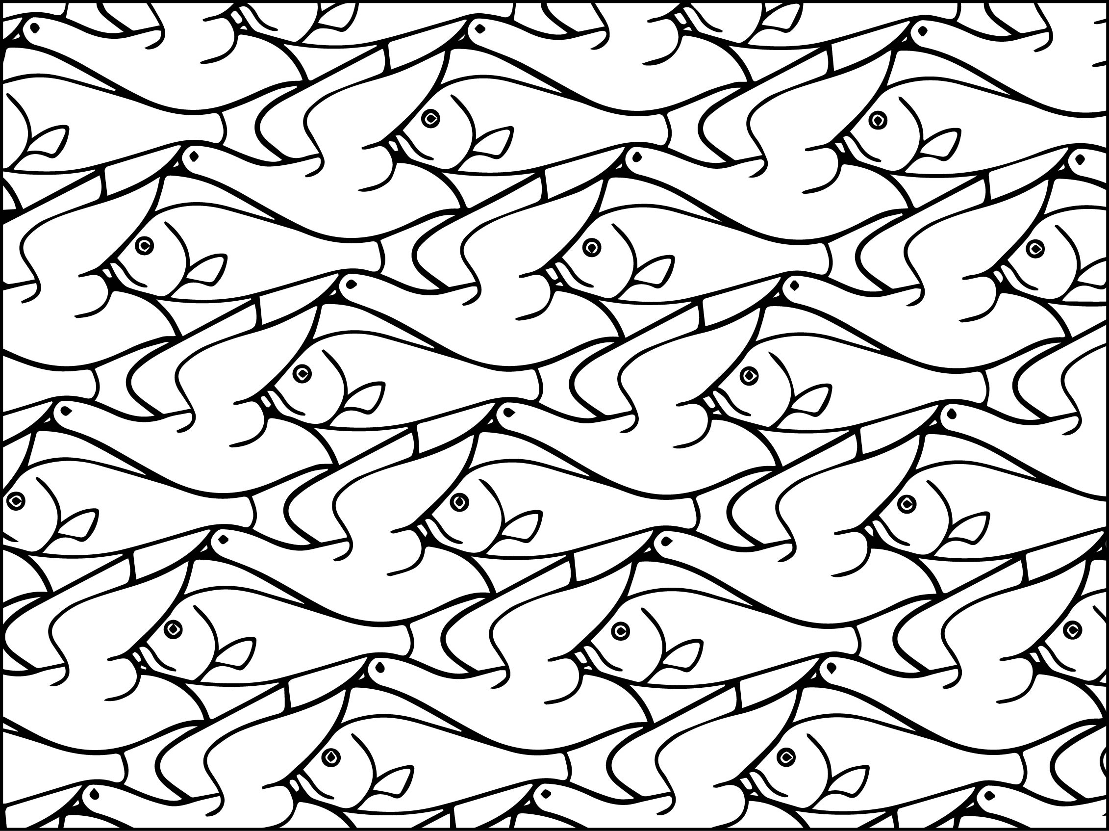 2262x1694 Mc Escher Coloring Pages Download Coloring For Kids
